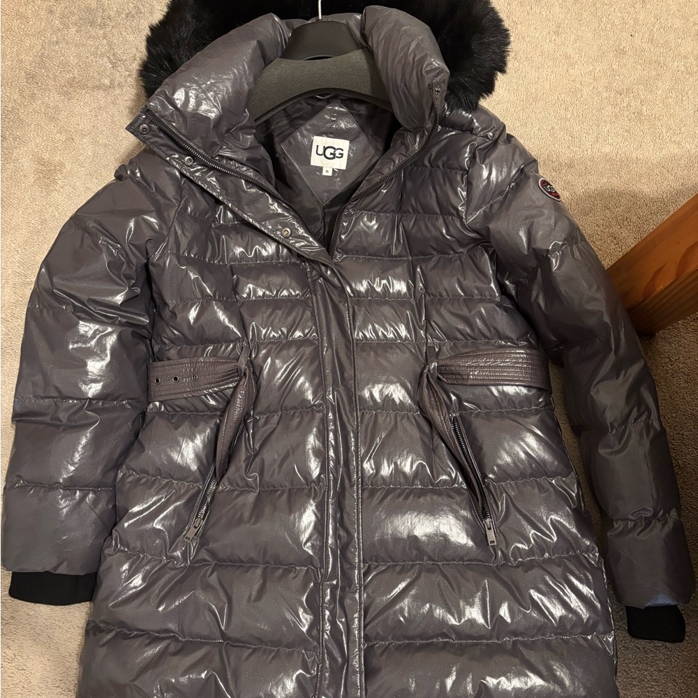 UGG Women's Gray Puffer Coat